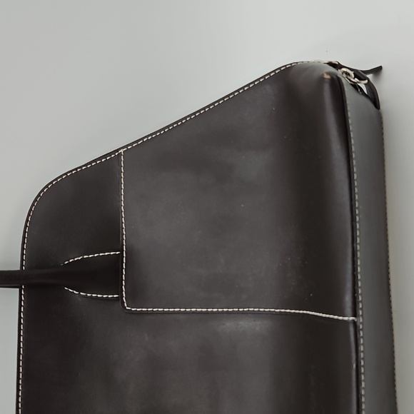 WILSONS LEATHER Tote Purse Elegant Brown Straps Satchel - Picture 4 of 10